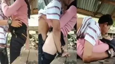 Jilbab ABG Mesum Sedang Digarap Penjaga Pos